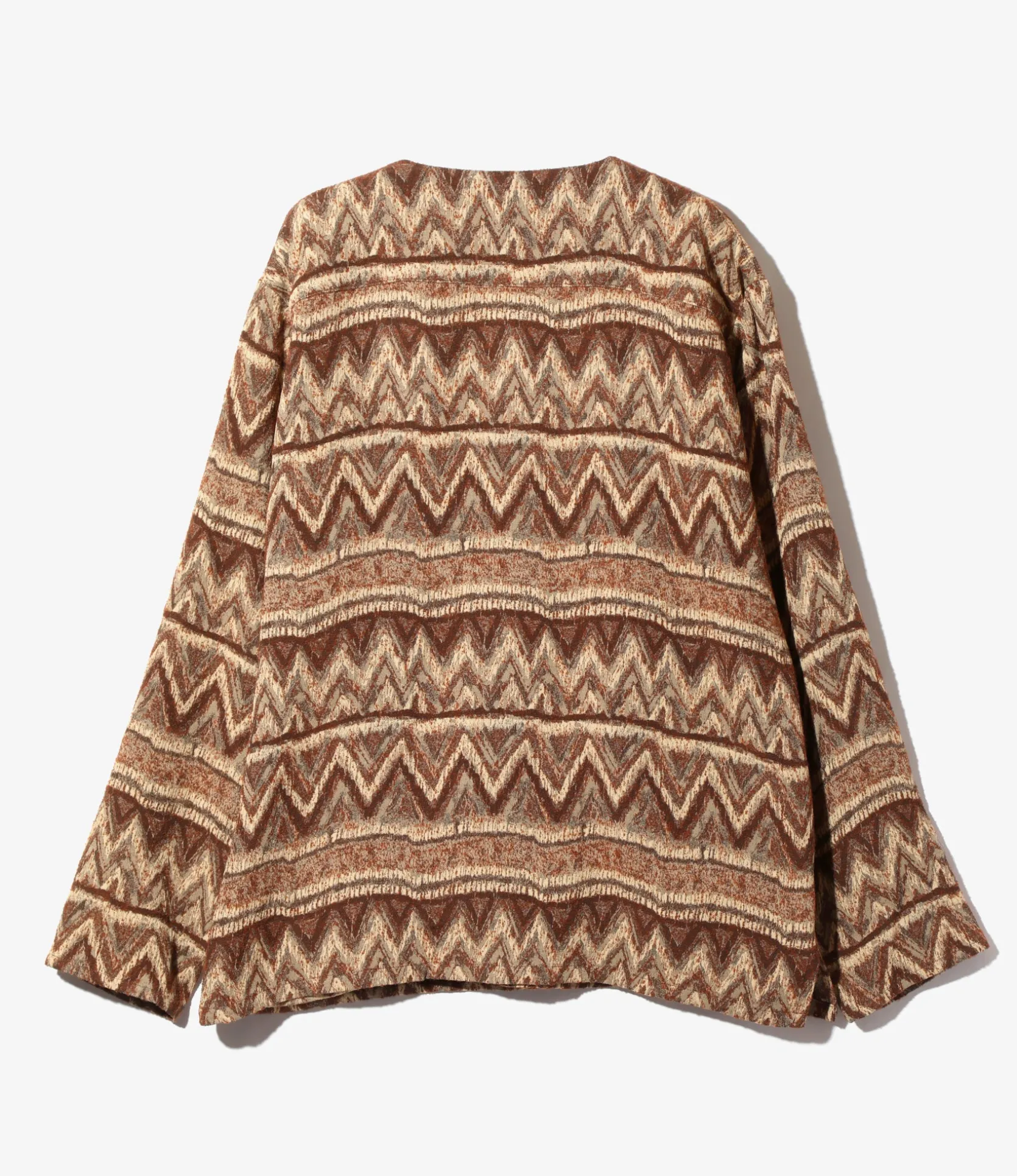 Cardigan Jacket - Bordeaux - AC/R/W/N Zigzag Stripe Jq.