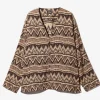 Cardigan Jacket - Brown - AC/R/W/N Zigzag Stripe Jq.
