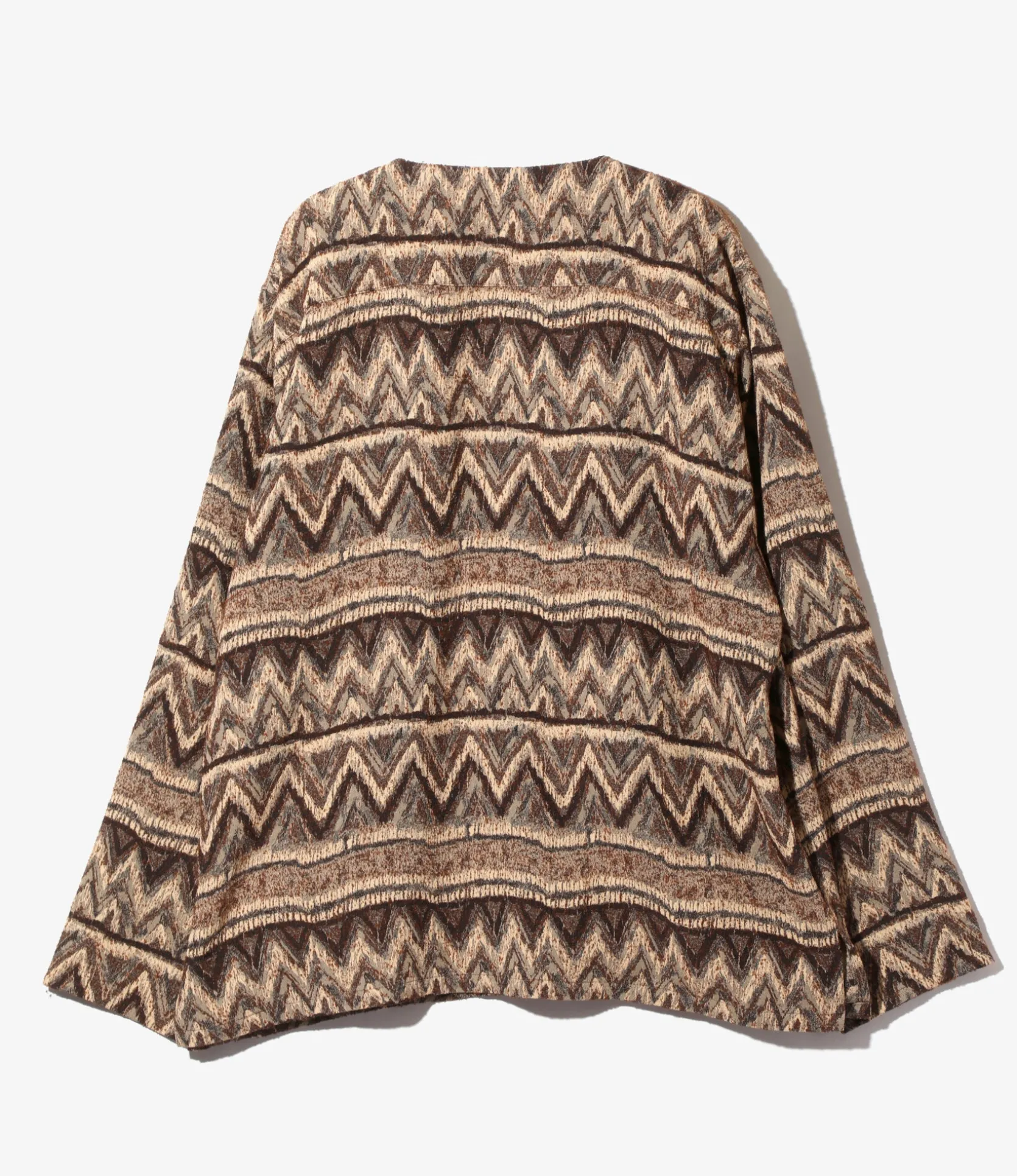 Cardigan Jacket - Brown - AC/R/W/N Zigzag Stripe Jq.