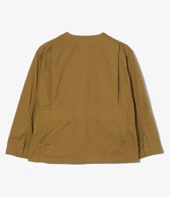 Cardigan Jacket - Dk. Khaki Cotton Crosgrain