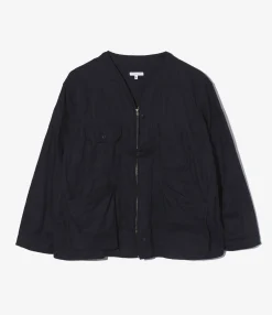 Cardigan Jacket - Dk. Navy CL Java Cloth