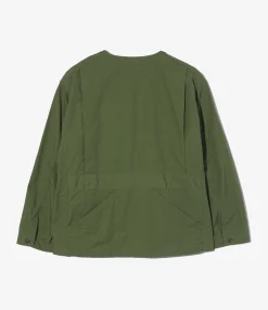 Cardigan Jacket - Olive Cotton Ripstop
