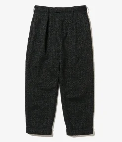 Carlyle Pant - Black Crest Flocked Jacquard