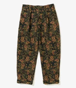 Carlyle Pant - Black/Gold CP Floral Jacquard