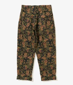 Carlyle Pant - Black/Gold CP Floral Jacquard