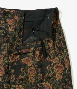 Carlyle Pant - Black/Gold CP Floral Jacquard