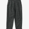 Carlyle Pant - Charcoal/Lt.Blue Wool Poly Windowpane