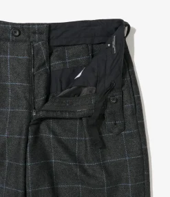 Carlyle Pant - Charcoal/Lt.Blue Wool Poly Windowpane