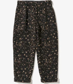 Carlyle Pant - Dk. Brown Poly Wool Leopard Jacquard