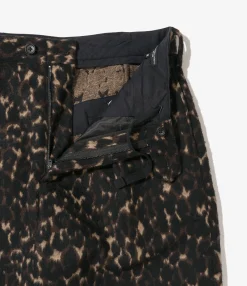 Carlyle Pant - Dk. Brown Poly Wool Leopard Jacquard