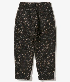 Carlyle Pant - Dk. Brown Poly Wool Leopard Jacquard