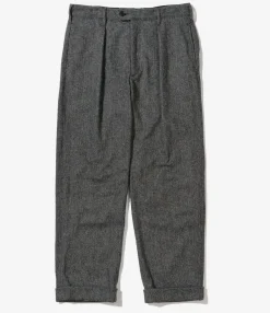 Carlyle Pant - Grey Poly Wool Herringbone
