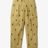 Carlyle Pant - Khaki Gecko Embroidery