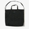 Carry All Tote - Black Crest Flocked Jacquard