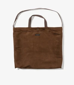 Carry All Tote - Brown Polyester Fake Suede