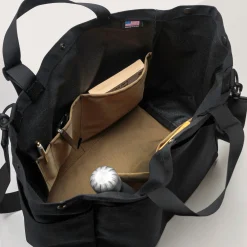 Carry-all Beach Bag - Canvas Nylon - Black