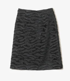 C.C. Skirt - Black - Poly Zebra Cut Jq.