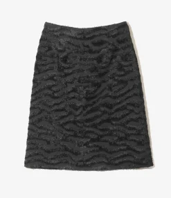 C.C. Skirt - Black - Poly Zebra Cut Jq.