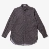 19 Century BD Shirt - Burgundy Cotton Deco Print