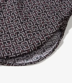 19 Century BD Shirt - Burgundy Cotton Deco Print