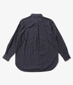 19 Century BD Shirt - Navy Regimental Stripe Printed Corduroy