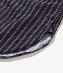 19 Century BD Shirt - Navy Regimental Stripe Printed Corduroy