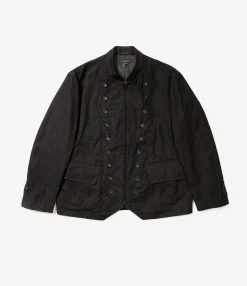 Chelsea Jacket - Black Cotton Brushed Herringbone