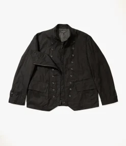 Chelsea Jacket - Black Cotton Brushed Herringbone