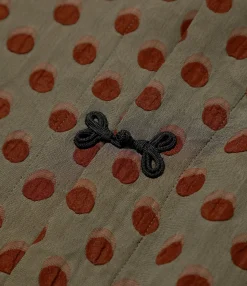 China Shirt - Brown - Polka Dot Jacquard