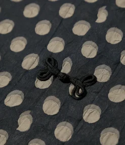 China Shirt - Navy - Polka Dot Jacquard