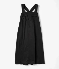 Cinch Dress - Black Nano Fineline Twill