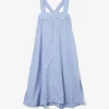 Cinch Dress - Lt. Blue Windowpane Gingham