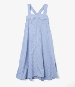 Cinch Dress - Lt. Blue Windowpane Gingham