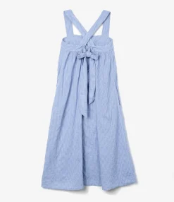 Cinch Dress - Lt. Blue Windowpane Gingham
