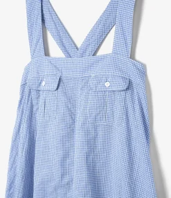 Cinch Dress - Lt. Blue Windowpane Gingham