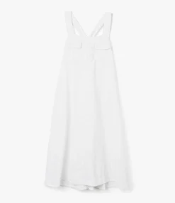 Cinch Dress - White Nylon 4ply Taslan