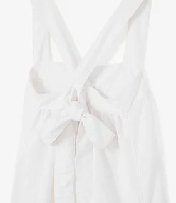 Cinch Dress - White Nylon 4ply Taslan