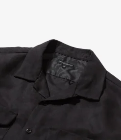 Classic Shirt - Black Polyester Lt. Weight Fake Suede