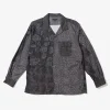 Classic Shirt - Black/Grey Cotton Pattern Block Print
