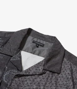 Classic Shirt - Black/Grey Cotton Pattern Block Print