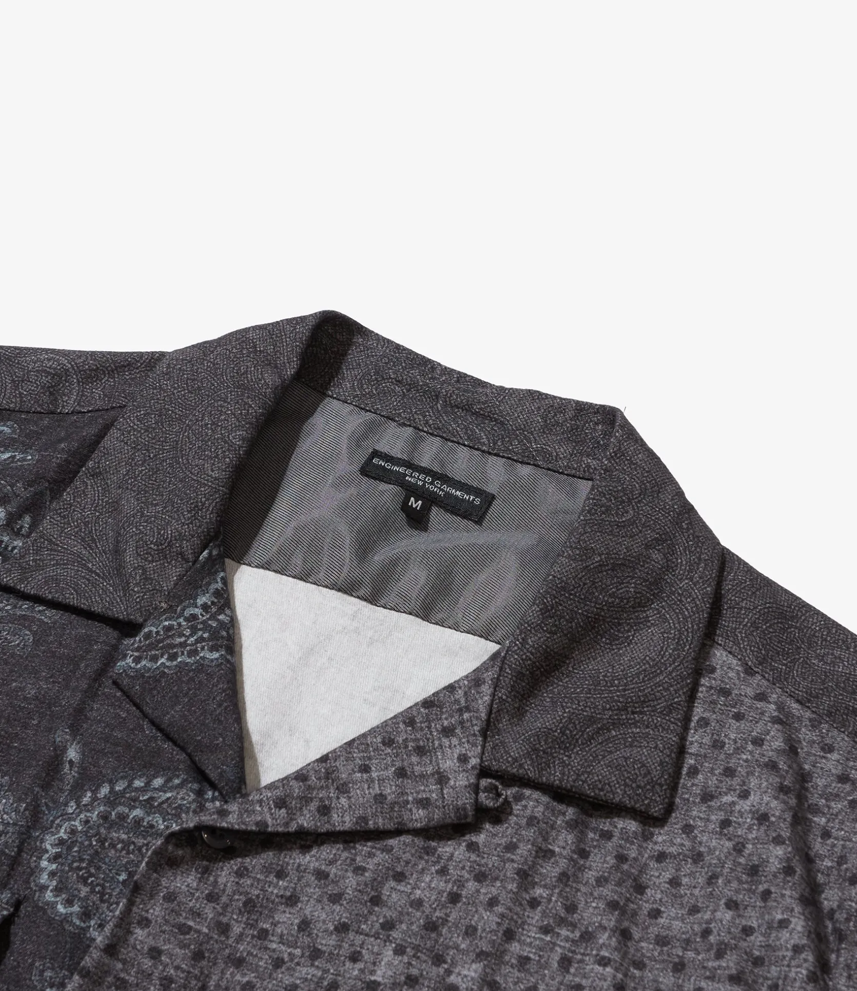 Classic Shirt - Black/Grey Cotton Pattern Block Print
