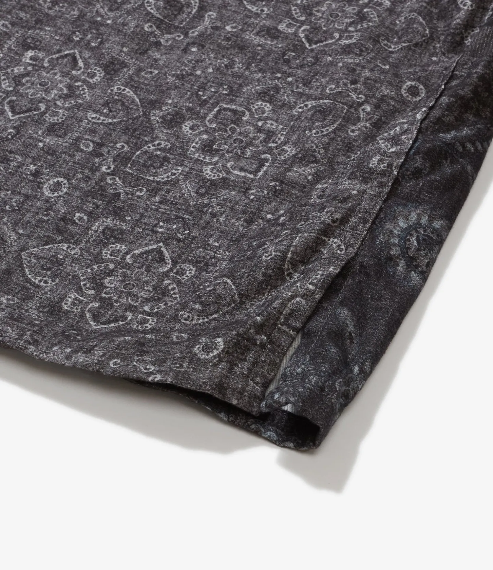 Classic Shirt - Black/Grey Cotton Pattern Block Print