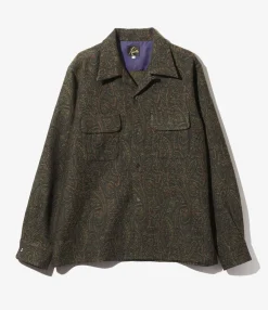 Classic Shirt - Green - Wool Paisley Jq.