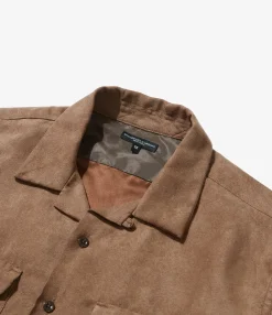 Classic Shirt - Khaki Polyester Lt. Weight Fake Suede