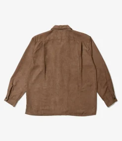 Classic Shirt - Khaki Polyester Lt. Weight Fake Suede