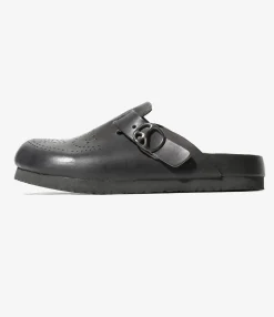 Clog Sandal - Black - Cowhide Leather