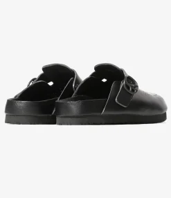 Clog Sandal - Black - Cowhide Leather