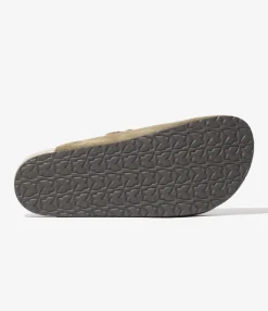 Clog Sandal - Taupe - Suede Leather