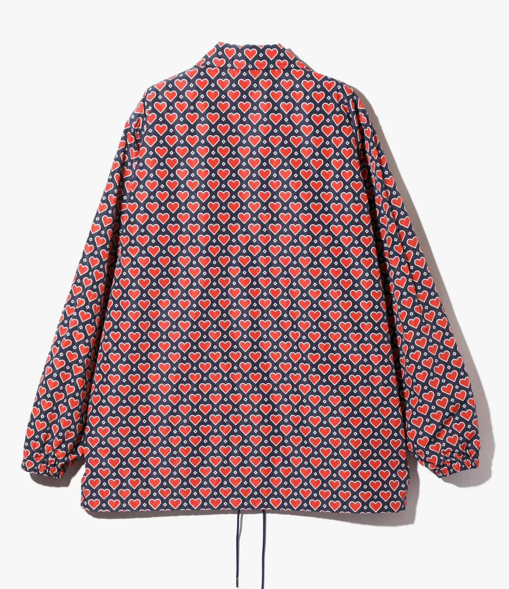 Coach Jacket - Navy Heart - Poly Taffeta / Printed