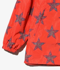 Coach Jacket - Red Star - Poly Taffeta / Printed